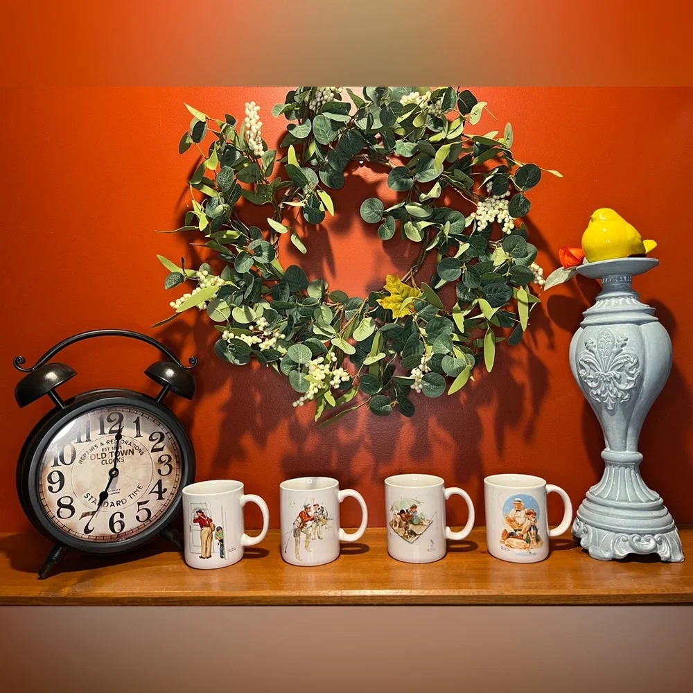Set of 4 Vintage Norman Rockwell Collectors Mugs 1987 Museum Collections, Inc. - Picture 1 of 15